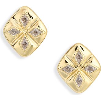 Electric Picks Vaughn Cubic Zirconia Stud Earrings in Gold at Nordstrom Rack