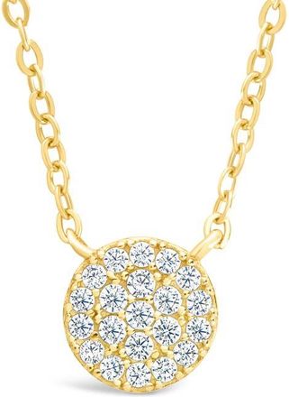 Sterling Forever Cubic Zirconia Pendant Necklace in Gold at Nordstrom