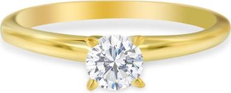 House of Brilliance GIA Certified 14k Gold 1/2 Cttw Diamond Solitaire Engagement Ring in Yellow Gold at Nordstrom, Size 6