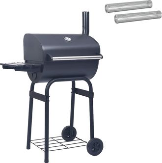 vidaXL Parrilla De Carb&oacute;n 75 X 48 X 120 Cm Plateado Vidaxl