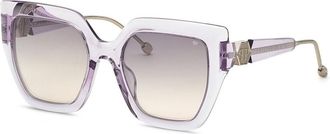 Philipp Plein SPP064S P52X Womens Sunglasses Purple Size 53