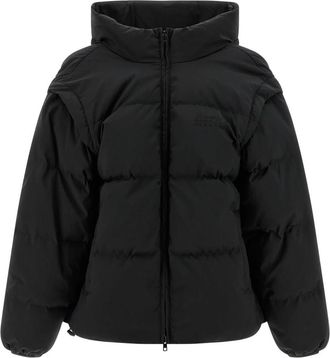 Maison Margiela Multi-wear Gewatteerde Jas - Dames - Gewatteerde jassen - Zwart - 2XS - Polyester - Jassen