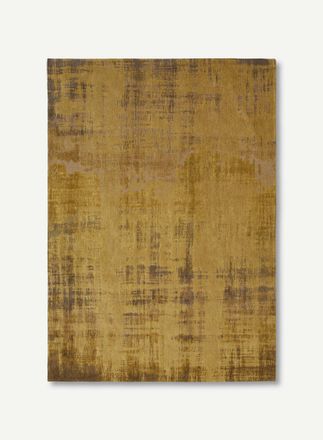 Louis De Poortere Dise&ntilde;o De Polvo Veneciano - Alfombra Abstracta Atlantic - Hecha En B&eacute;lgica - Acabado A Mano - Antideslizante Natural - 100% Poli&eacute;ster - Oro Rialto - 1