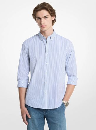 Michael Kors Striped Stretch Cotton Shirt
