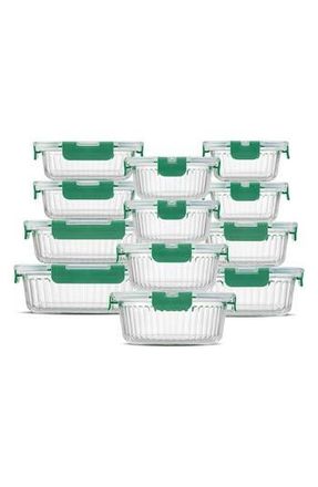 JoyJolt 24-Piece Glass Food Storage Containers with Airtight Lids in Green at Nordstrom Rack