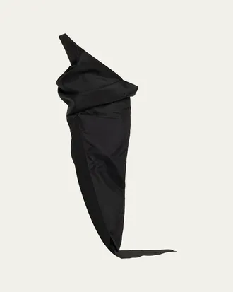 Rick Owens Temple Sculptural Draped Slit Skirt
