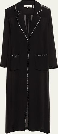 Diane Von F&uuml;rstenberg Vesper Crystal-Trim Chiffon Duster