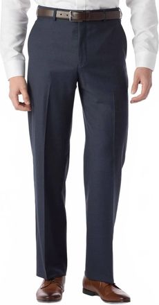 Ballin Performance Wool Blend Commuter Bi-Stretch Serge Comfort-Eze Trouser In Navy Mix