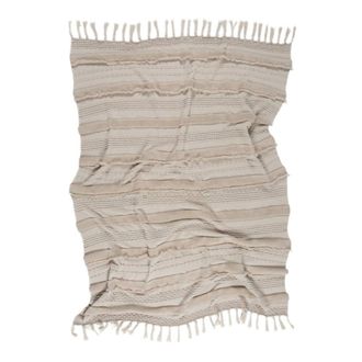 Lorena Canals Manta algod&oacute;n blanco 125x150