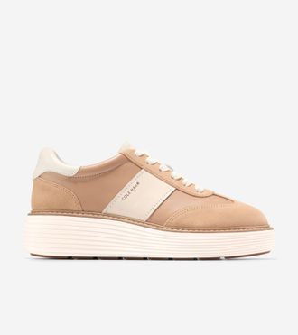Cole Haan Womens &Oslash;riginal Grand Max Platform Sneakers - Beige Size 10.5