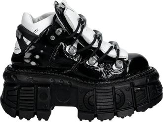 New Rock Enkel laars Imperfect - Heren - Veterlaarzen - Zwart - 36 EU - Leer - Schoenen
