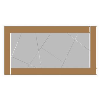 Dmora Espejo Ovaro, Detalles Geom&eacute;tricos, Forma Rectangular, Estructura Transparente, 120x60h Cm, Marr&oacute;n Bronce