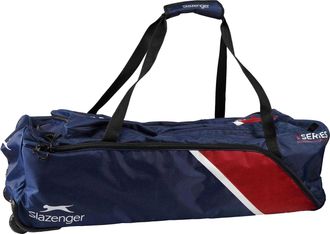 Slazenger V60 Logo Cricket Duffeltas op wieltjes (Marine / Rood)