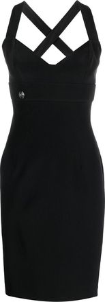 Philipp Plein silk mini dress - women - Silk/Polyester - L - Black