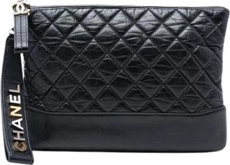 Chanel Pre-owned Clutches, female, Black, Size: ONE SIZE Pre-owned Quilted Clutch