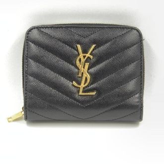 Saint Laurent Black Leather Wallet (Bi-Fold) (Pre-Owned)