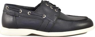 A.Testoni Portofino Boat - Heren - Bootschoenen - Blauw - 41 EU - Leer - Schoenen