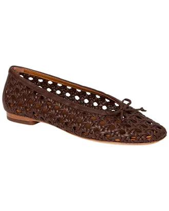 J.McLaughlin J.Mclaughlin Leonor Leather Basket Weave Flat