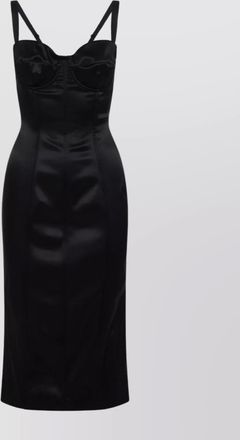 Dolce & Gabbana satin bustier midi dress