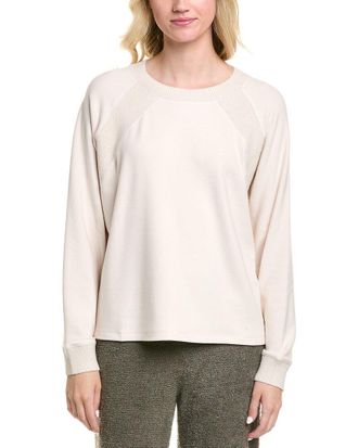 Barefoot Dreams Malibu Collection Brushed Fleece Mix Raglan Pullover
