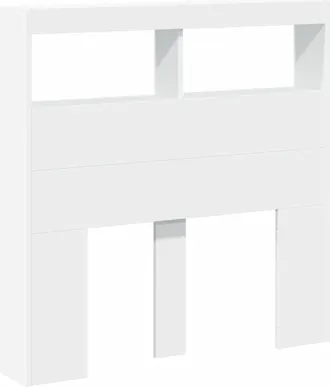 vidaXL Cabecero De Cama Con Led Blanco 100x17x102 Cm Vidaxl