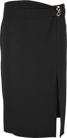 Simona Corsellini Black Polyester Elastane Womens Pencil Skirt