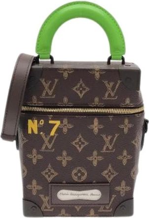 Louis Vuitton Pre-owned Monogram Vertical Box Trunk Schoudertas - Dames - Vintage Mini Tas - Bruin - ONE Size - Vintage