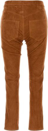 Isabel Marant Womens Lamb Suede Trousers Cognac