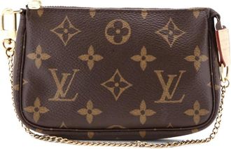 Louis Vuitton Pochette Accessoires Monogram Canvas Mini clutch bag - Bruin