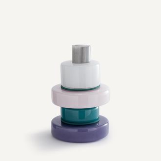 AM.PM Vaas met 4 ringen van geblazen glas, H25 cm, Maveo