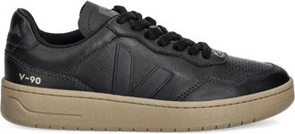Veja V-90 leren sneakers - Zwart