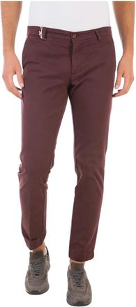 Daniele Alessandrini Jeans - Heren - Slim Fit Broeken - Rood - M - Katoen - Broeken