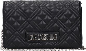 Love Moschino Ik hou van Moschino Damess Polyurethaan zwart/zilveren pochette