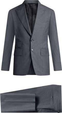 Tom Ford single-breasted wool suit - men - Wool/Cupro/Silk - 54 - Grey