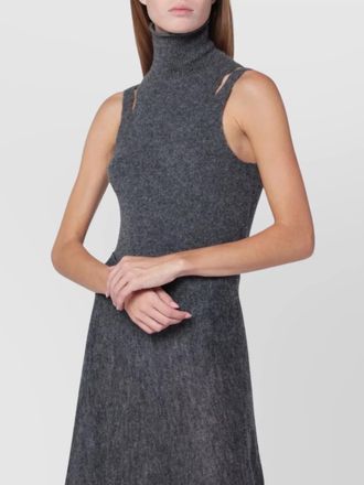 Roberto Collina cashmere blend sleeveless turtleneck knit top