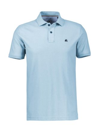 Lerros Poloshirt LERROS, Herren, Gr. XXL, ice blau, Single Jersey, Obermaterial: 60% Baumwolle, 40% Polyester, unifarben, normal h&uuml;ftbedeckend, Rundhals, Shi