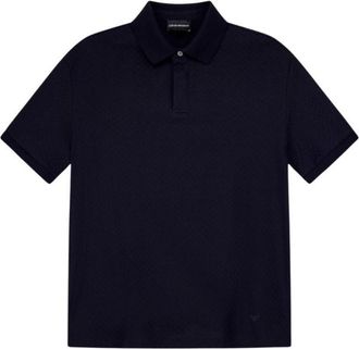 Emporio Armani Navy Blue Shirt Collar Polo