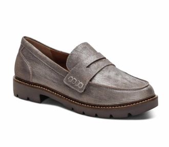 Aetrex Womens Collette Loafer In Silver