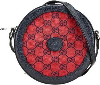 Gucci Pre-owned Cross Body Bags, female, Red, Size: ONE SIZE Pre-owned Canvas Cross Body Bag