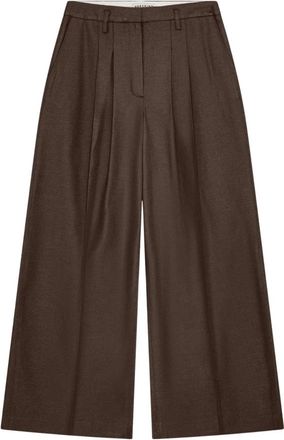 Birgitte Herskind Lotus Linnen Broek - Dames - Wijde Broeken - Bruin - XS - Linnen - Broeken