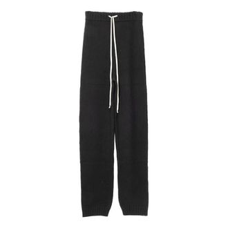 Rick Owens Knit Trousers - female - Rick Owens - Straight Trousers - Black - XS - Trousers