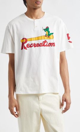 Bode Reptile Recreation Graphic T-Shirt in Cream at Nordstrom, Size X-Large