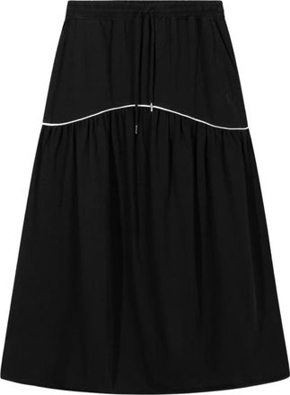 10 Days Rokken, Dames, Zwart, S, Katoen, Relaxte Geplooide Lange Katoenen Rok