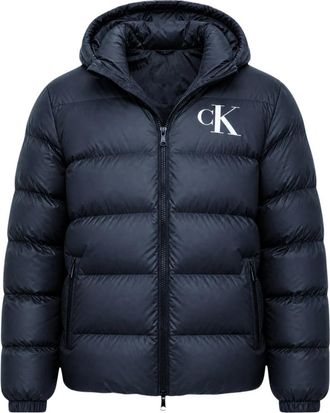 Calvin Klein Jeans Gewatteerd Donsjack - Heren - Winterjassen - Blauw - 2XL - Leer - Jassen