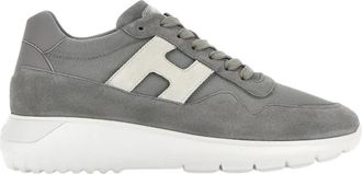 Hogan Grijze Su&egrave;de Sneakers met Geheugenschuim - Heren - Sneakers - Grijs - 41 1/2 EU - Su&egrave;de - Schoenen