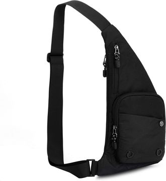 Generic Sling Bag for Men Women Lightweight Crossbody Shoulder Backpack Chest Cycling Hiking Traveling Activities