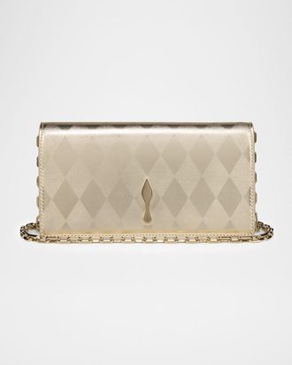 Christian Louboutin Bettina Clutch Bag in Laminated Leather