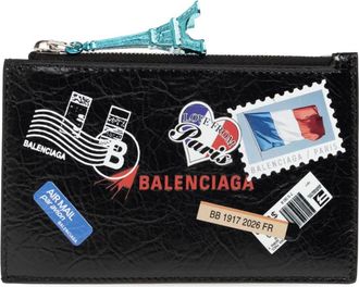 Balenciaga Wallets & Cardholders, male, Black, Size: ONE SIZE Leather Card Holder