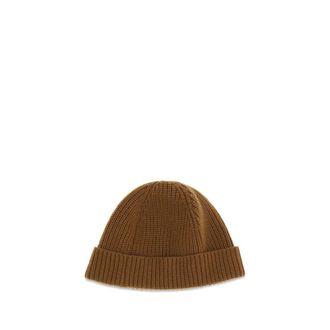 Valentino Garavani Mens Brown Cashmere Beanie Accessory