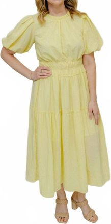 THML Clothing Emma Maxi Dress In Light Canary Yellow